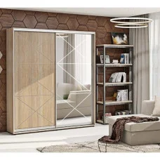 Sliding wardrobe 2.0 m "Provence" painted high gloss two-door with mirror